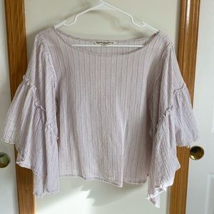 Hippie Laundry - M, Rainbow top with flowy sleeves